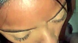 Ebony Wife Sucks Husband In Cuckold Scene Until He Cums