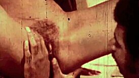 In this vintage film, black performers come together in a classic black on black scene.