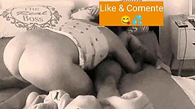 Routine bedtime banging with a curvy wife in close-up