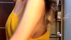 look at this sexy girl flashing her big tits!