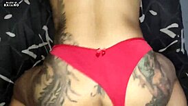 Hot Babe Licks Tits And Ass Before Riding Big Black Cock After Gym Workout