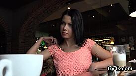 cute girl sucks cock in pov view and gets her pussy fucked hard