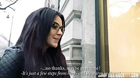 Hot Bella Beretta Rocks Glasses During Outdoor Pounding