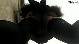 Slutty MILF Pissing Outside Feels So Naughty and Raw. Her Big Ass Shines in Close-Up Action.