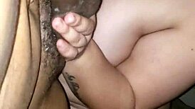 im watching this masked latina bbw suck big black cock so good