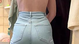 i slipped on these jeans and pissed in them, feeling so naughty