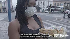 Tempting Peruvian Brunette Candy Seller Caught by Perverted Buyer for Hardcore Ride