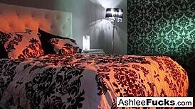 hot solo babe ashlee graham masturbates her big tits and pussy in an artful nude way