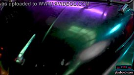 Adriana Chechik Strips Jeans For Playboy