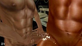 RLC Frontpage Gay Sex: Ass To Mouth, Crossdressing Threesome In Sauna!