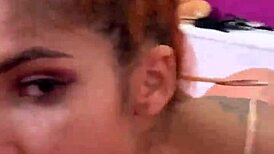 Venezuelan goddess with big ass sucking my monster cock in pov blowjob