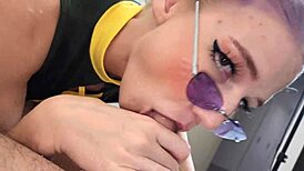 i suck the director's big dick to land the main role and get a hot face cumshot.