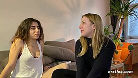 geile berlinerinnen dive into delicious lesbian sex with toys. european babes lick shaved slits!