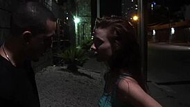 young vixen anya olsen in a public bondage scene