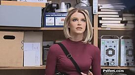 Heart-Pounding Drilling of Tattooed Thief in Office