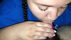 mike-ram bbw gives sloppy blowjob to monster cock... masturbation?