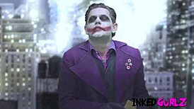 Inked gurlz host gotham city orgy at the strip club with dancing and costumes