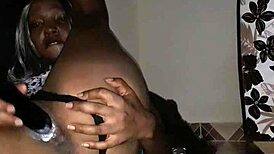 The eggplant toy made me squirt so much that I soaked the entire floor in this intense session