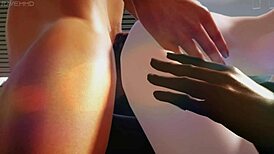 i tease miku in the wet pool anime scene