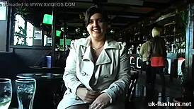 british fattie, you stroking in public bar?