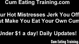 jerk off now and eat your cum, you naughty boy