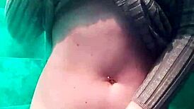 dancing minx visits the public toilet at the club for a break