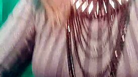 dancing minx visits the public toilet at the club for a break