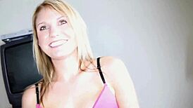 Teen babe in pov gently milks cock for cumshot