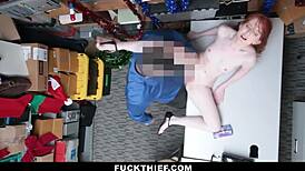 hey, watch this thieving suspect get strip searched and pounded hard by security!