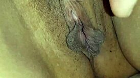 Clueless babe fingering her tight pussy up close!