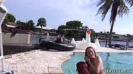 girl seduces crony's sister in taboo threesome