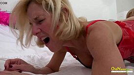 British Mature Oldnanny in Lesbian Sex