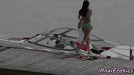 lovely euro babe rides cowgirl and gets assfucked passionately outdoors