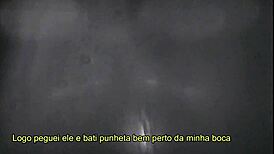 Girlfriend sucks cocks at gloryhole with friend