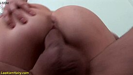 Extreme Hairy Teen Brunette in Rough German Deepthroat Action