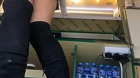 Nataly Shy Boldly Flashes Miniskirt in First Job Dare