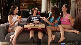 Jenna Sativa Joins Intense Lesbian Orgy with Gia Paige, Kasey Warner, and Jojo Kiss