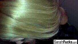 sarah jessie gives bj in bathroom, want to see her tits?