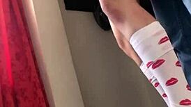 busty petite college girl gets fingered to wet orgasm