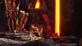 devil fucks super hot girl in hell 🔥