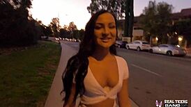 Real Teen 18+ With Big Booty Shoots Her First Porn Video! Bent Over And Riding In Group Action.