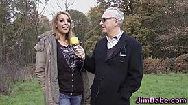 busty brit rides old man