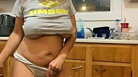 anna maria, the mature latina, dances and cleans dishes in dominican style