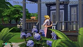 asian alice spencer-kim in sims 4 game gets anal assfucking and cumshot