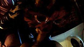 A risky blowjob with big tits and cum