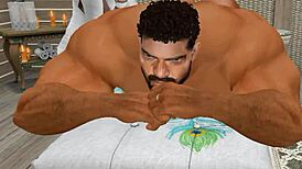 hunk cam heyward's huge cock massaged intensely