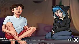 summertime saga teen gets clothes ripped off intensely