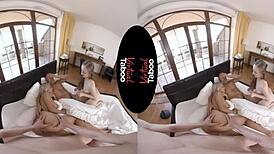 Virtual Taboo - New Maid Excels at Sucking and Handjobs in Group.