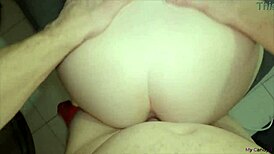 anal surprise as he slips into my ass for unexpected creampie