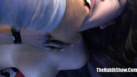 Asian Katt Dylan and Black Rome Major Pound Pussy with Monster BBC